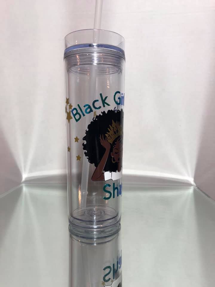 Crowned Black Girl Magic Tumbler