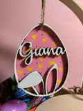 Easter Bunny Egg Basket Tag