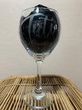 Custom Etched Wine Glass