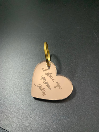 Personalized Heart Memorial keychain