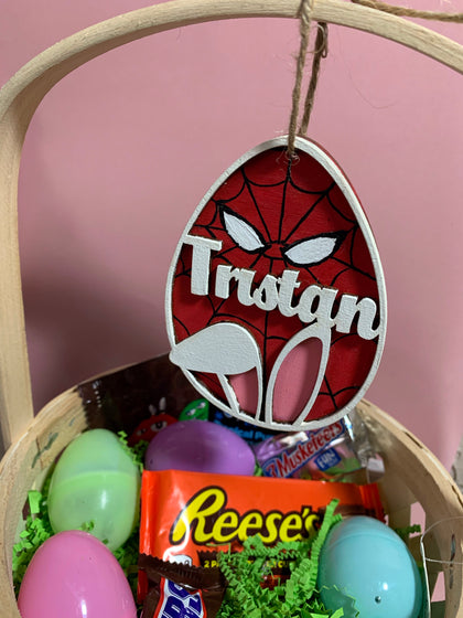 Easter Bunny Egg Basket Tag